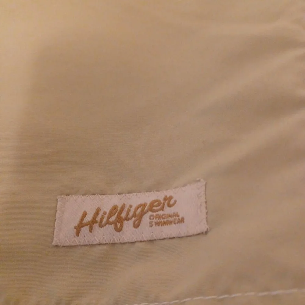 Tommy Hilfiger Swim Shorts Mens Large Tan Drawstring Hilfiger‎ Original Swimwear